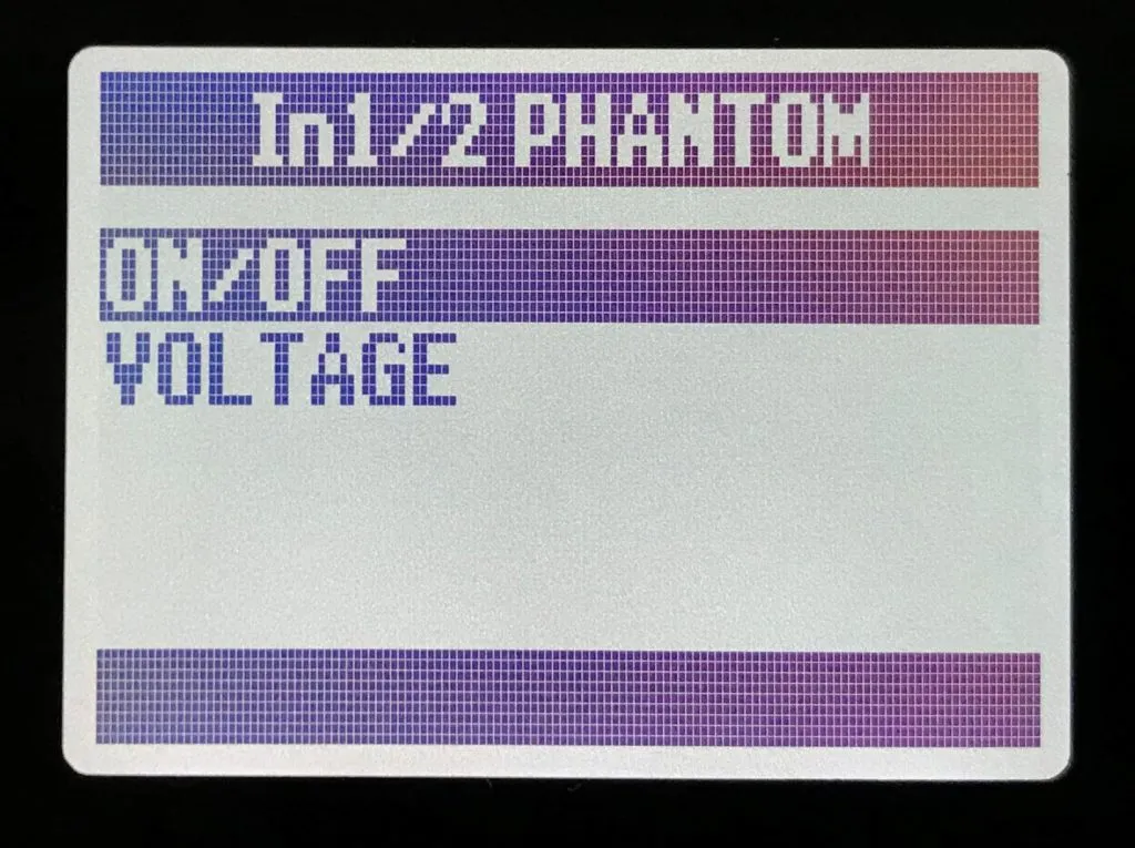 Einstellungen der Phantomspeisung