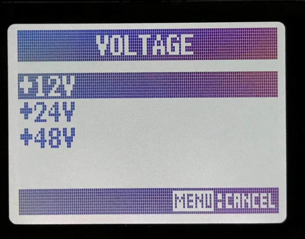 Auswahl der Phantomspeisung